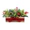 17" Christmas Classic Cypress, Pinecone & Berry Centerpiece in Wood Planter with Red Buffalo Check Bow